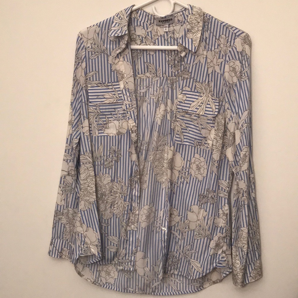 EXPRESS Floral Dress Shirt